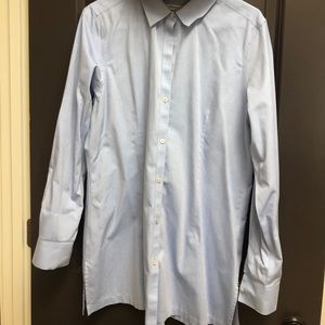 Blue Oxford Tunic Blouse